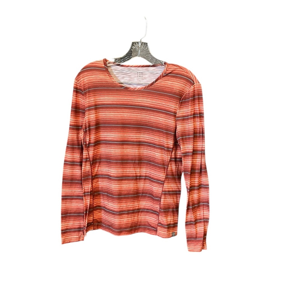 Title Nine Henerala 2.0 S Striped Long Sleeve Top Rust Boho Gorpcore
